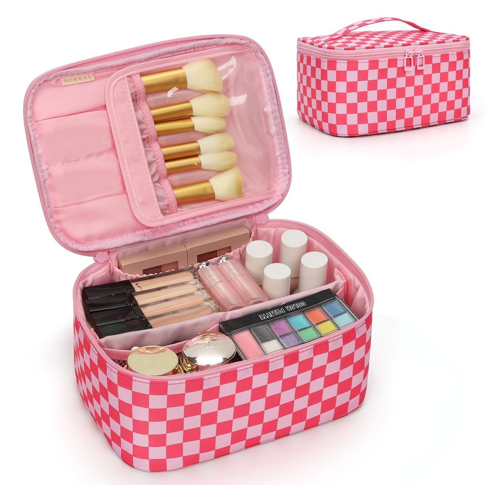 Makeup Bag Portable Cosmetic Bag For Women, Large Capacity Travel Makeup Case🦋